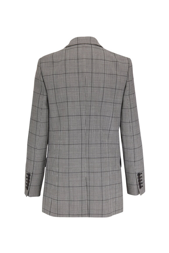 Nili Lotan - Diane Wool Black & Ivory Plaid Blazer