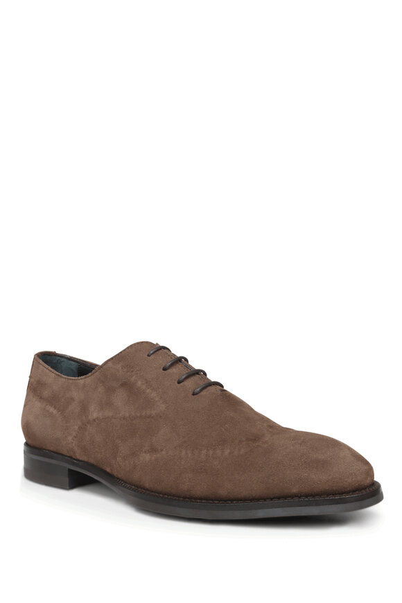 Scarpe di Bianco Sirmione Dark Brown Suede Lace Up