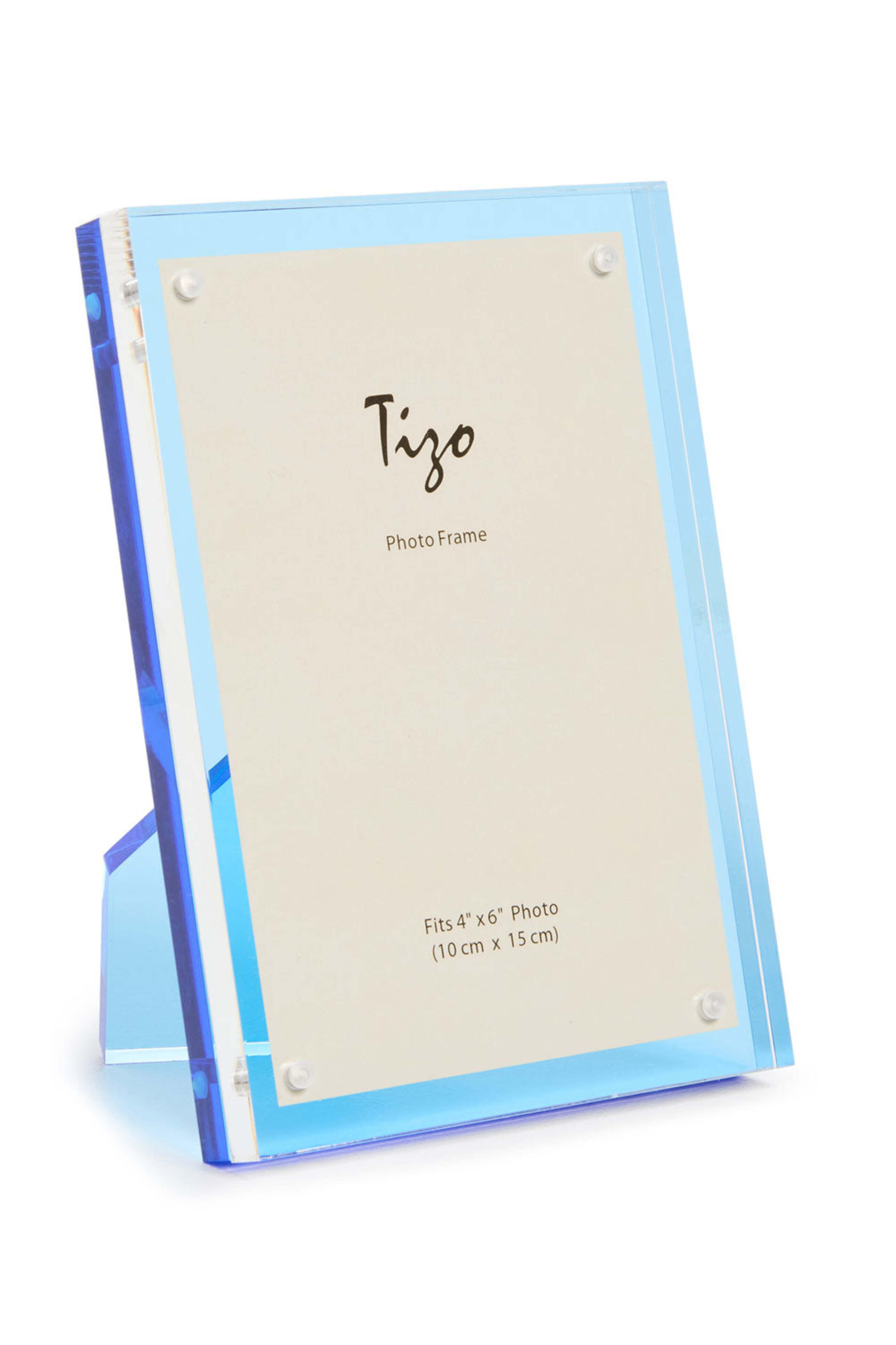 Tizo - Lucite Frame with Blue Back 4x6