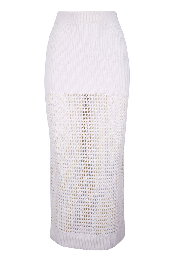 TWP Loophole Ivory Knit Skirt