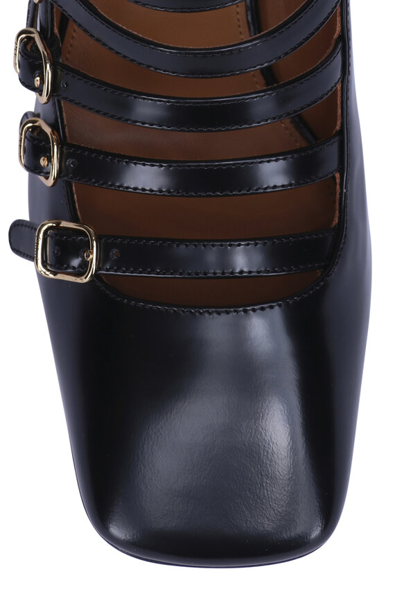 Chloé Janis Black Leather Multi Buckle Pump - view 4