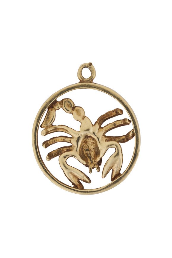 Vintage Collection 14k Yellow Gold Scorpio Zodiac Pendant - view 2
