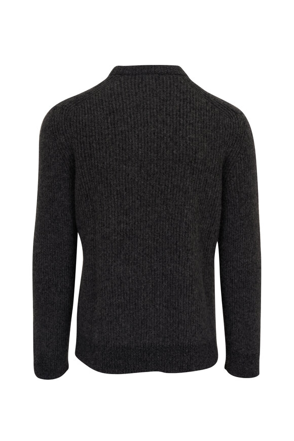 Fratelli Piacenza - Charcoal Gray Cashmere Blend Crewneck Sweater 