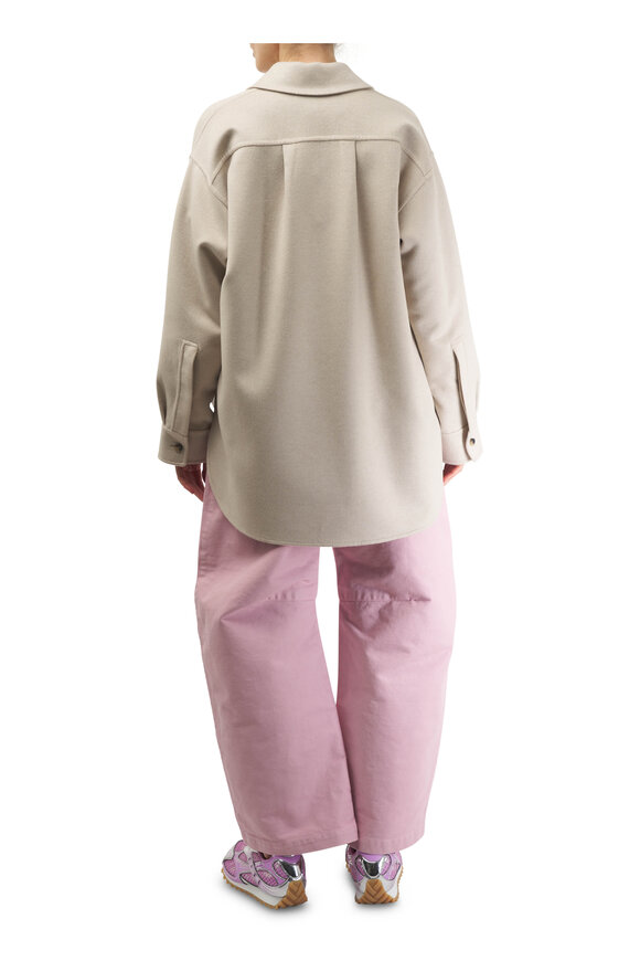 Loewe - Light Beige Mélange Wool & Cashmere Overshirt