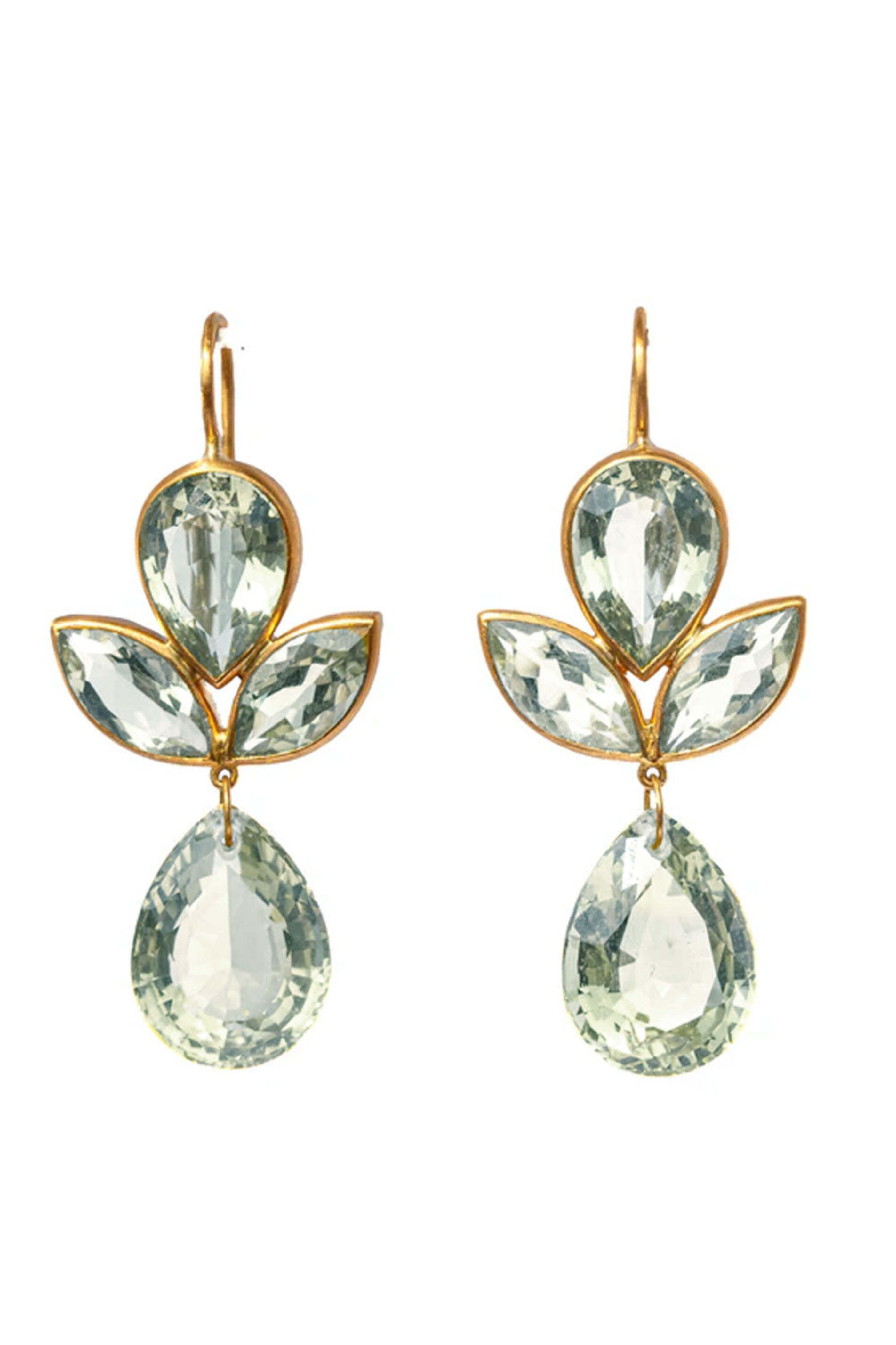Marie-Hélène De Taillac - Green Quartz Tulip Earrings