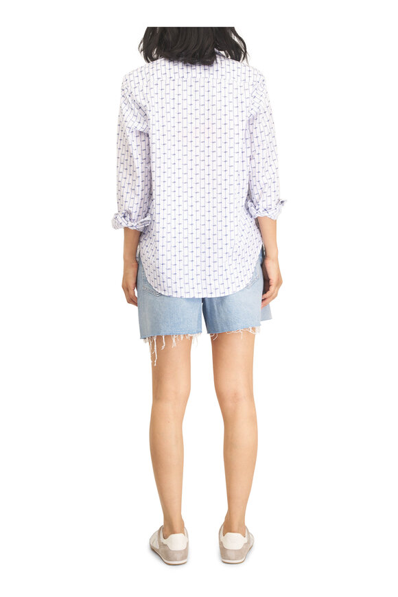 Frank & Eileen Eileen Blue Stripe Relaxed Button-Up Shirt - view 4