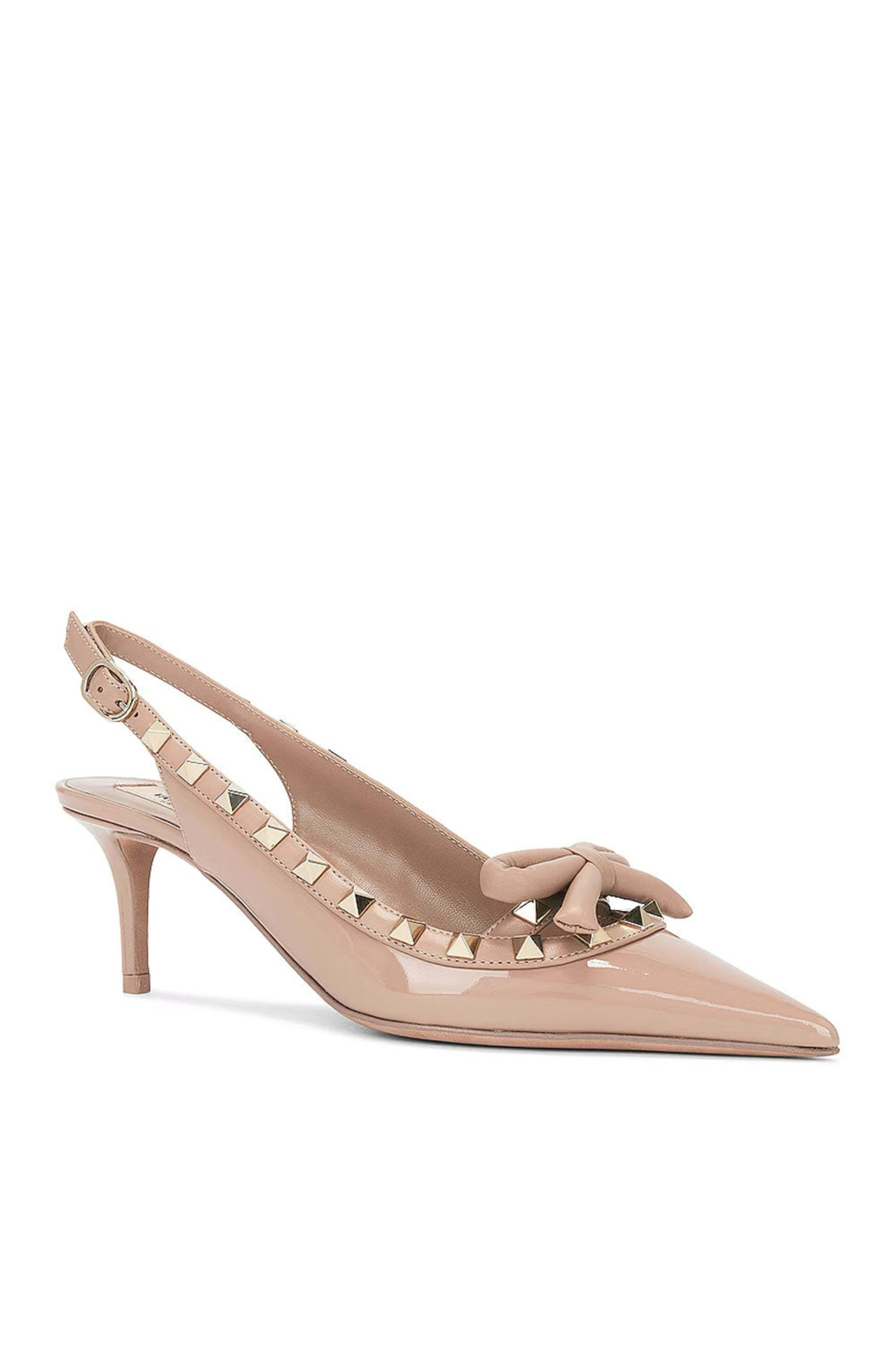 Valentino Garavani - Rockstud Bow Sling Back in Rose Cannelle