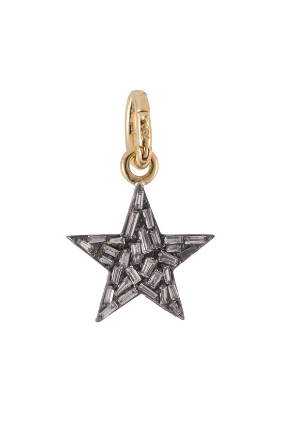 Sylva & Cie Baguette Diamond Star Pendant - view 2