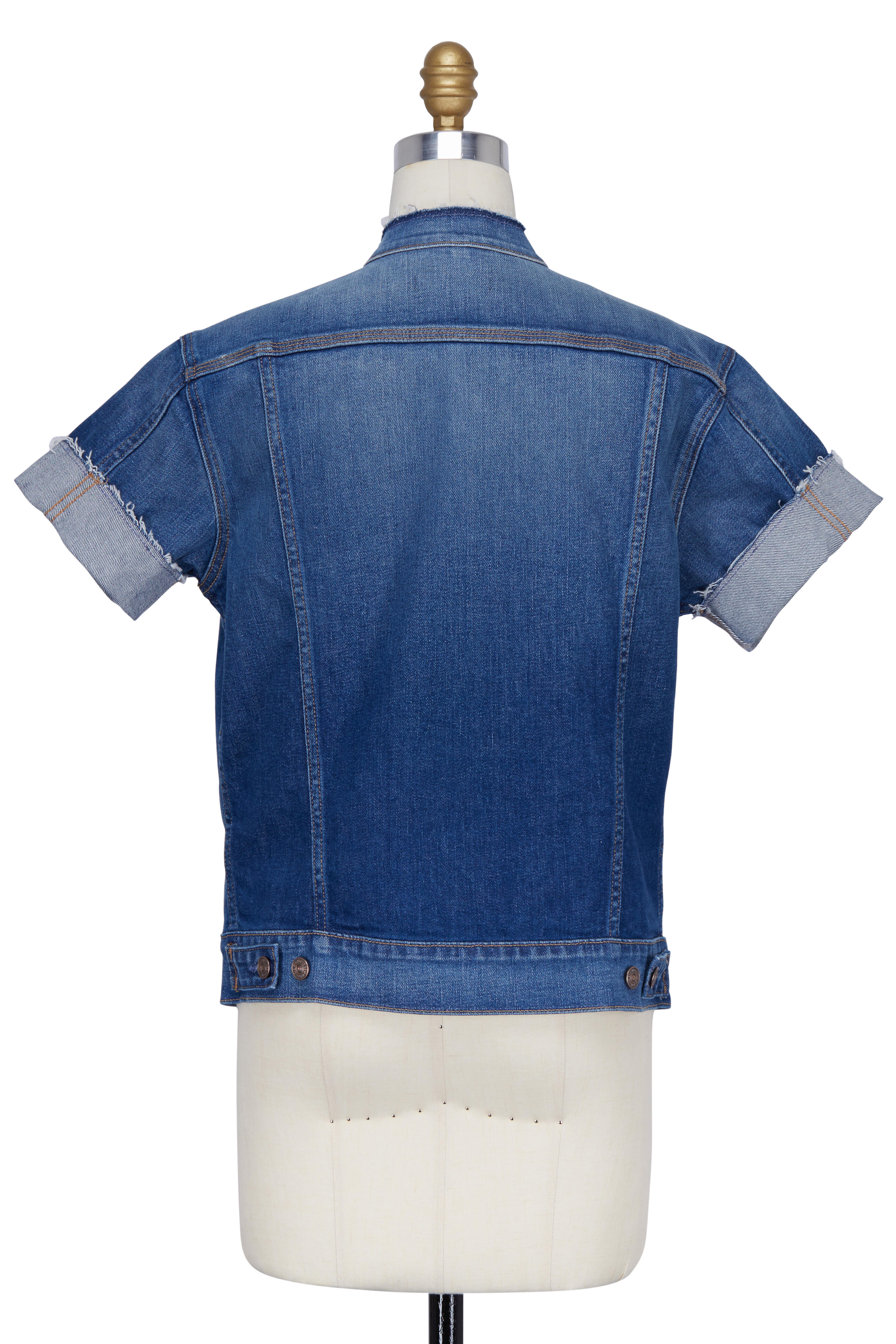 7 For All Mankind - Raw Edge Short Sleeve Denim Jacket