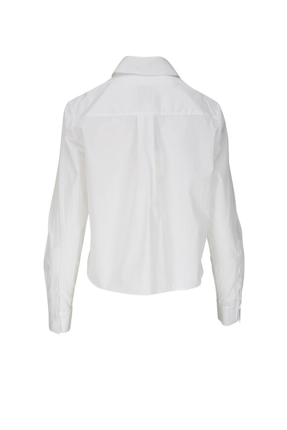 TWP - Boy White Cotton Crop Blouse 