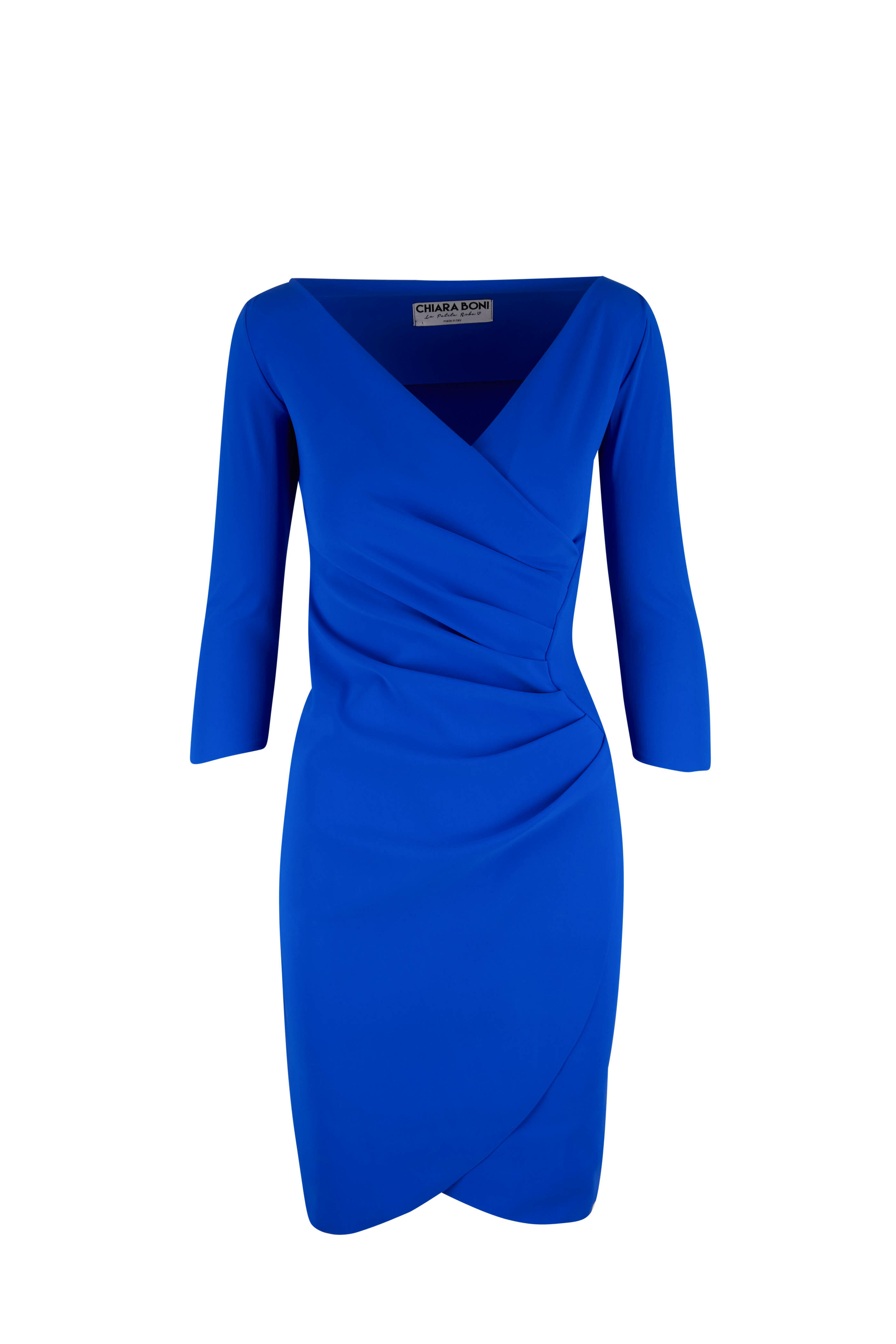 Chiara Blue Thermal Print Dress - DOLCE & DIVA