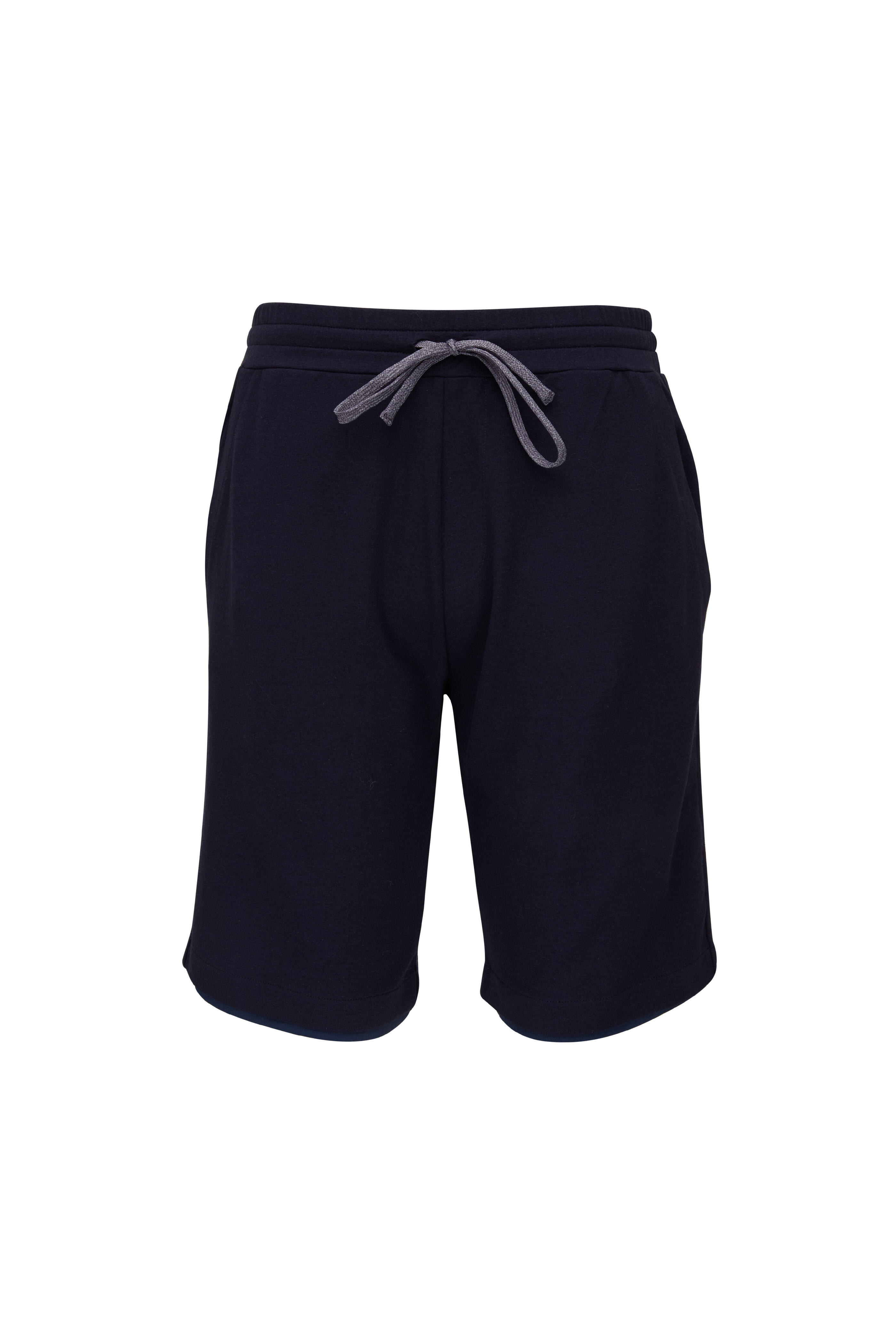 Canali Navy Cotton Shorts Mitchell Stores