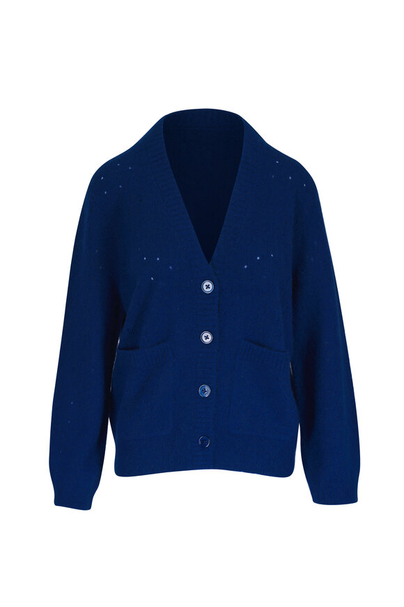 Dorothee Schumacher Luxury Love Ocean Blue Pointelle Cardigan - view 1