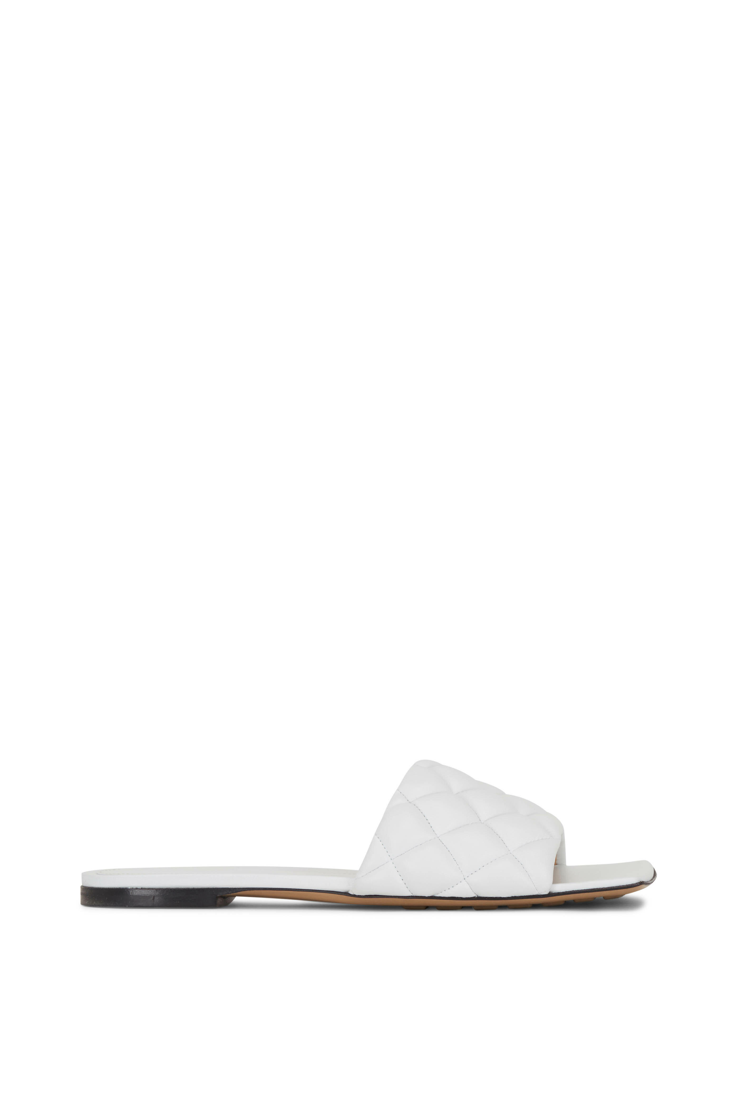 【新品未使用】BOTTEGAVENETAミュール　25cm　ホワイト Padded leather mules in white - Bottega Veneta | Mytheresa