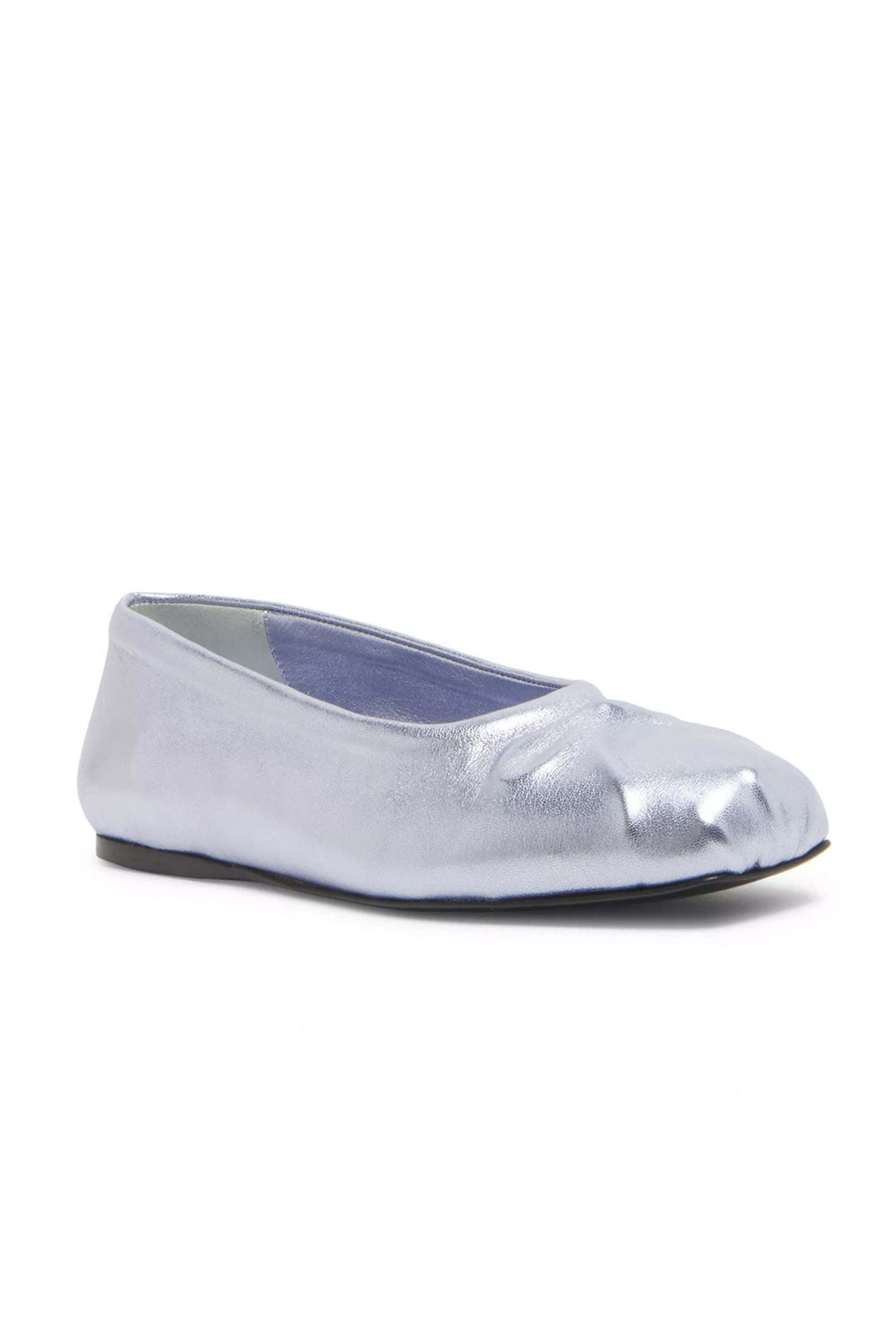 バレエシューズ MARNI Square Toe Ballerinas Marni - Dancer Metallic Ballet Flats in Light Blue