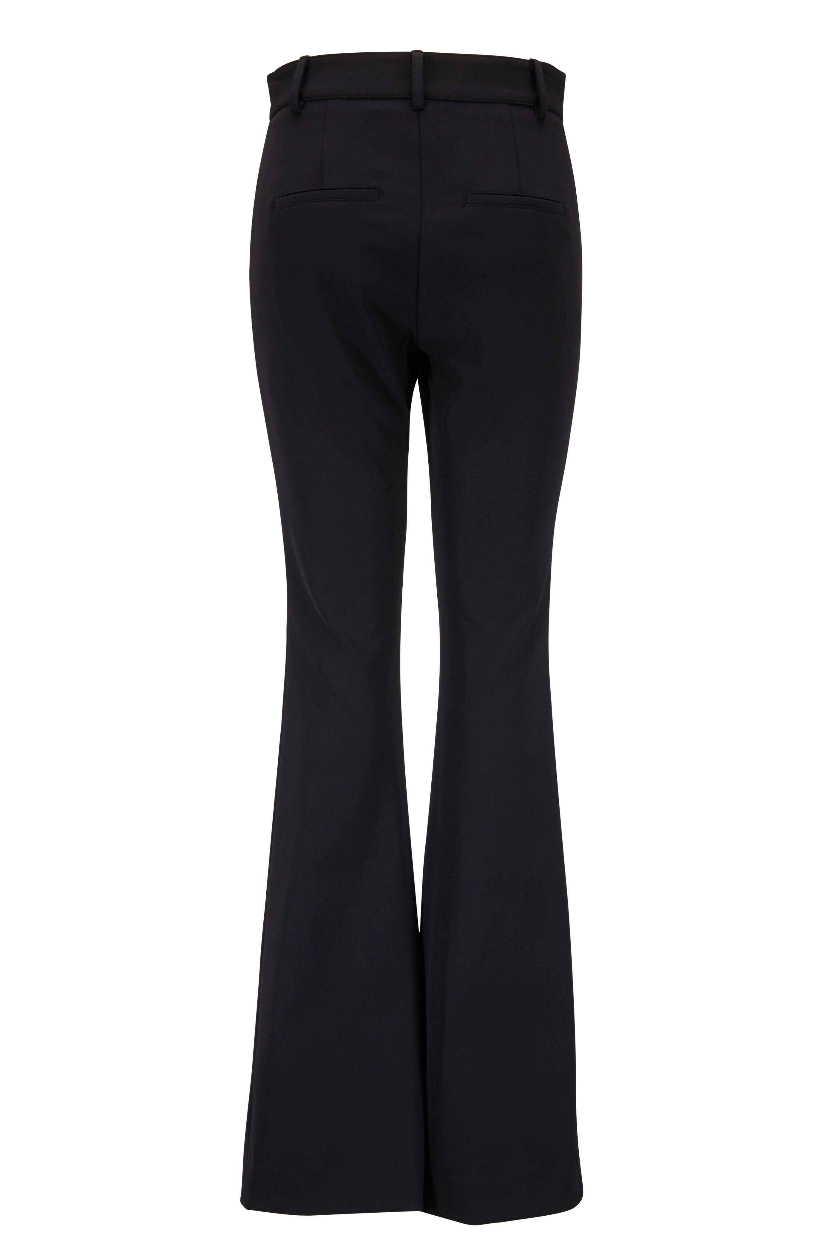 Veronica Beard - Hibiscus Black Front Seam Flare Pant