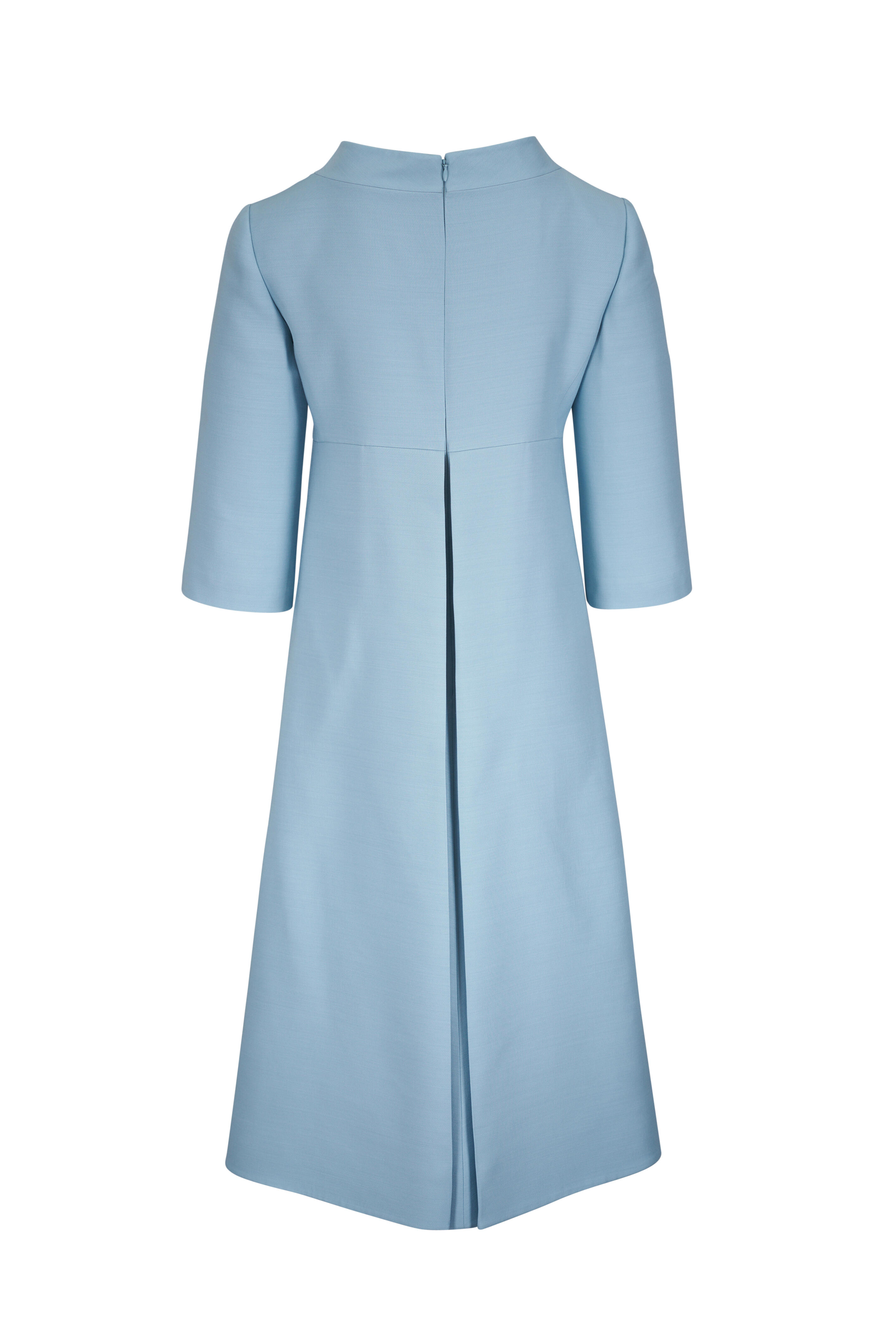 Valentino - Light Blue Crepe Couture Midi Dress