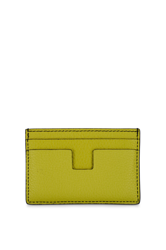 Tom Ford - Black & Lime Leather Card Case