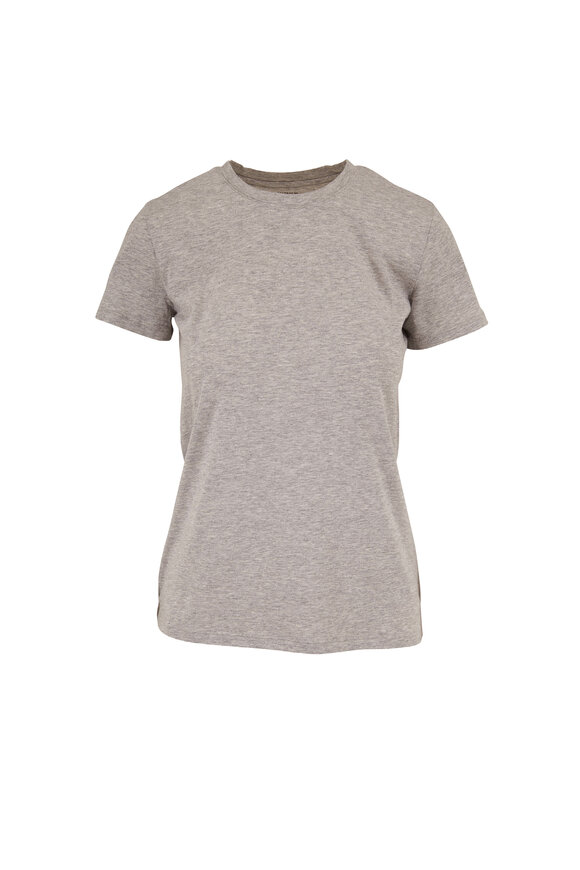 Vince Essential Heather Gray Crewneck T-Shirt