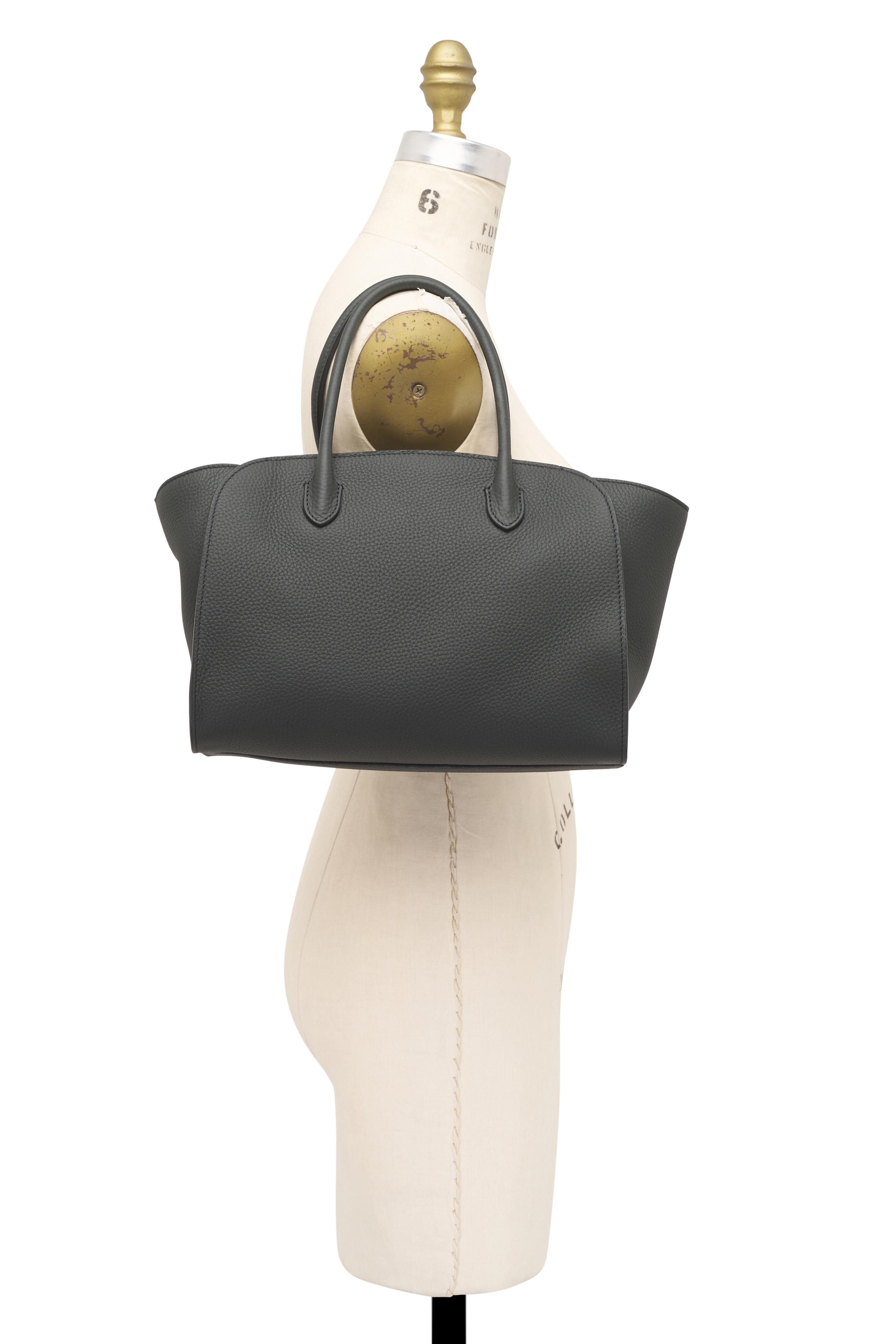 The Row - Marlo 12 Dark Pine Leather Tote