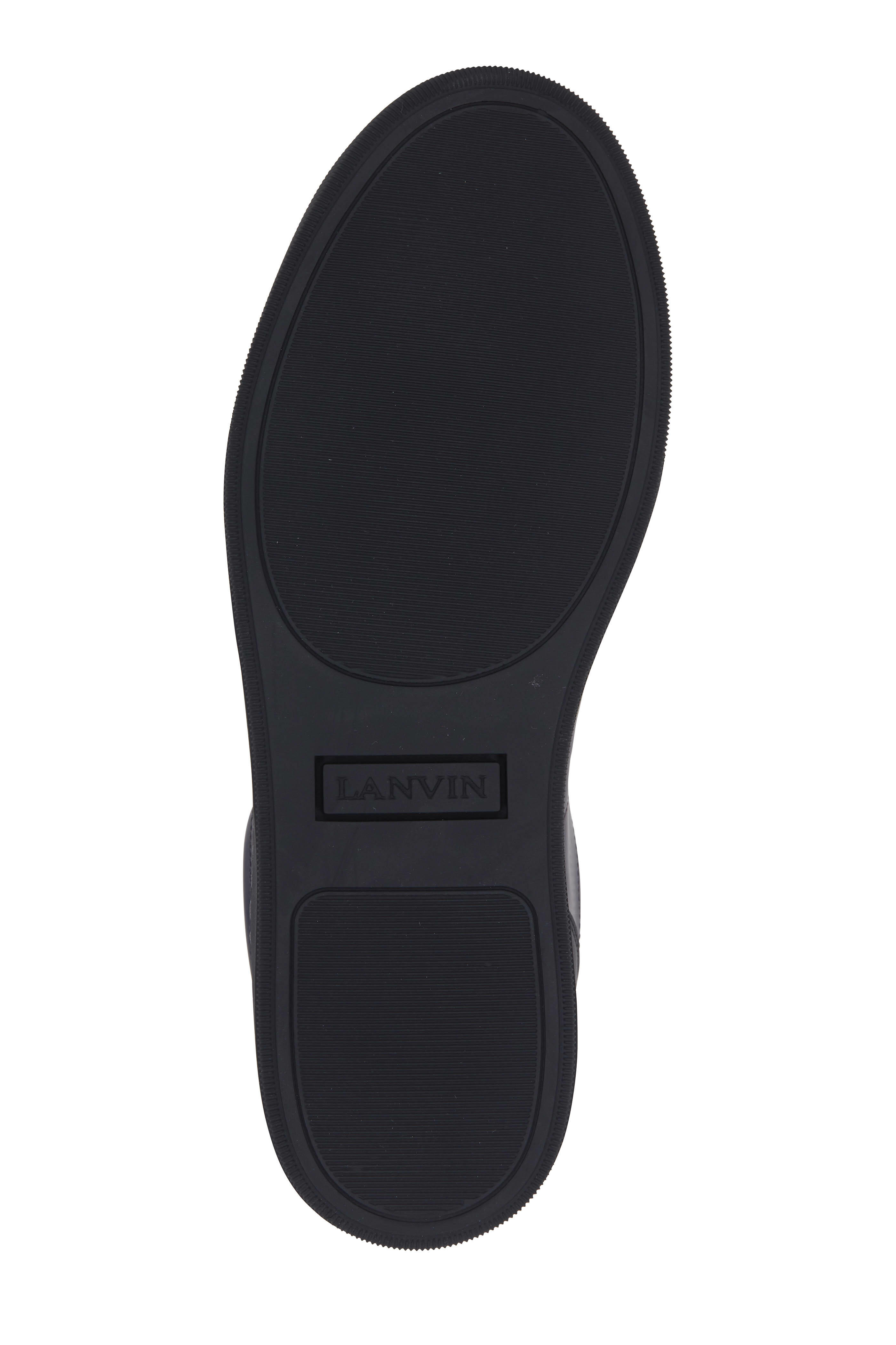 Lanvin - Dark Blue Metallic Leather Sneaker