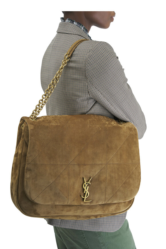 Saint Laurent - Jamie 4.3 Golden Leaf Suede Shoulder Bag