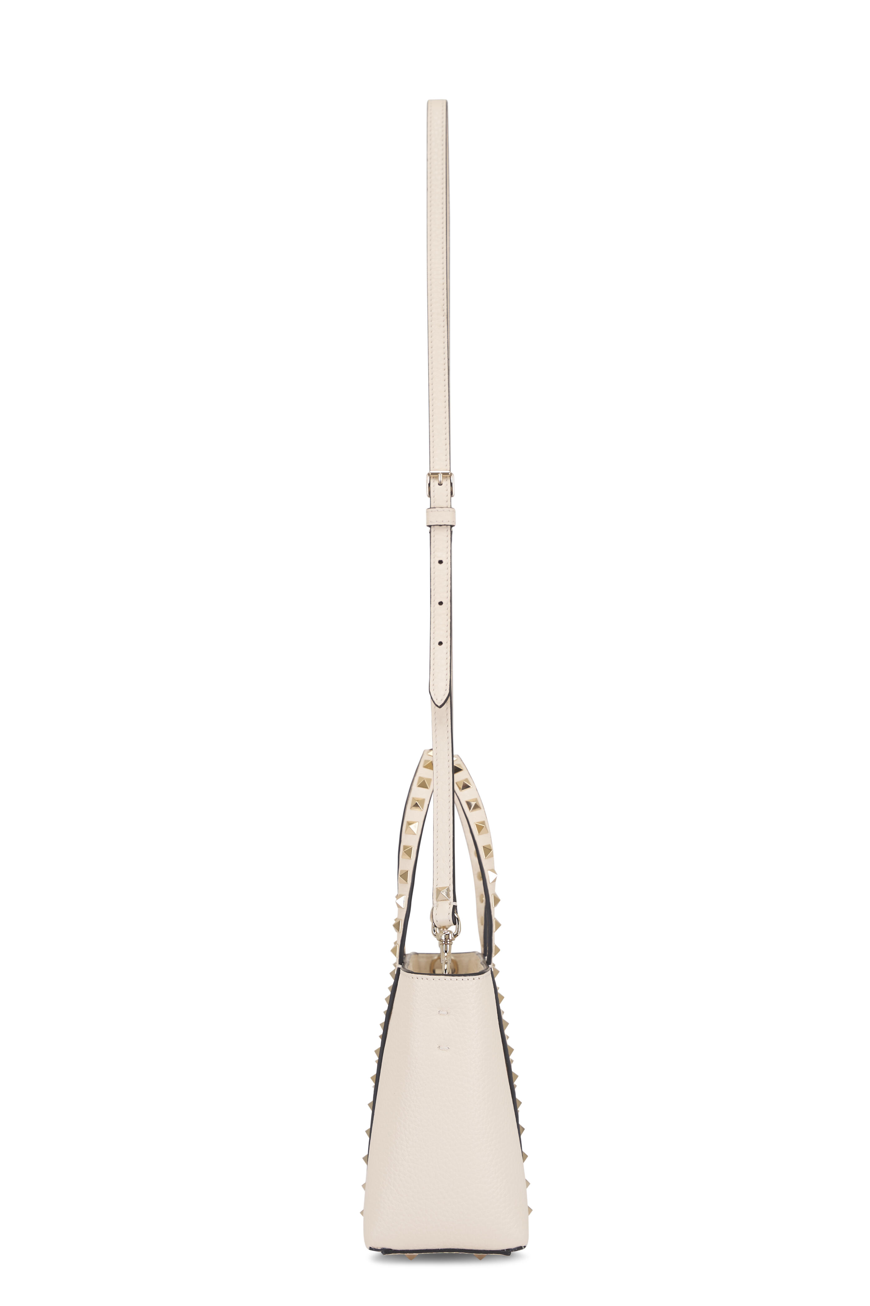 Valentino Garavani - Mini Rockstud Ivory Leather Tote
