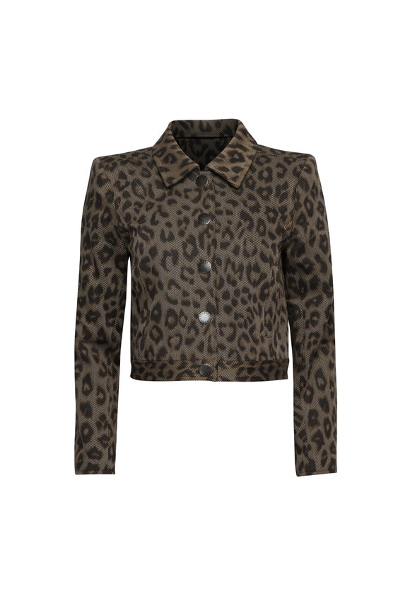 L'Agence - Colin Double Breasted Leopard Print Blazer