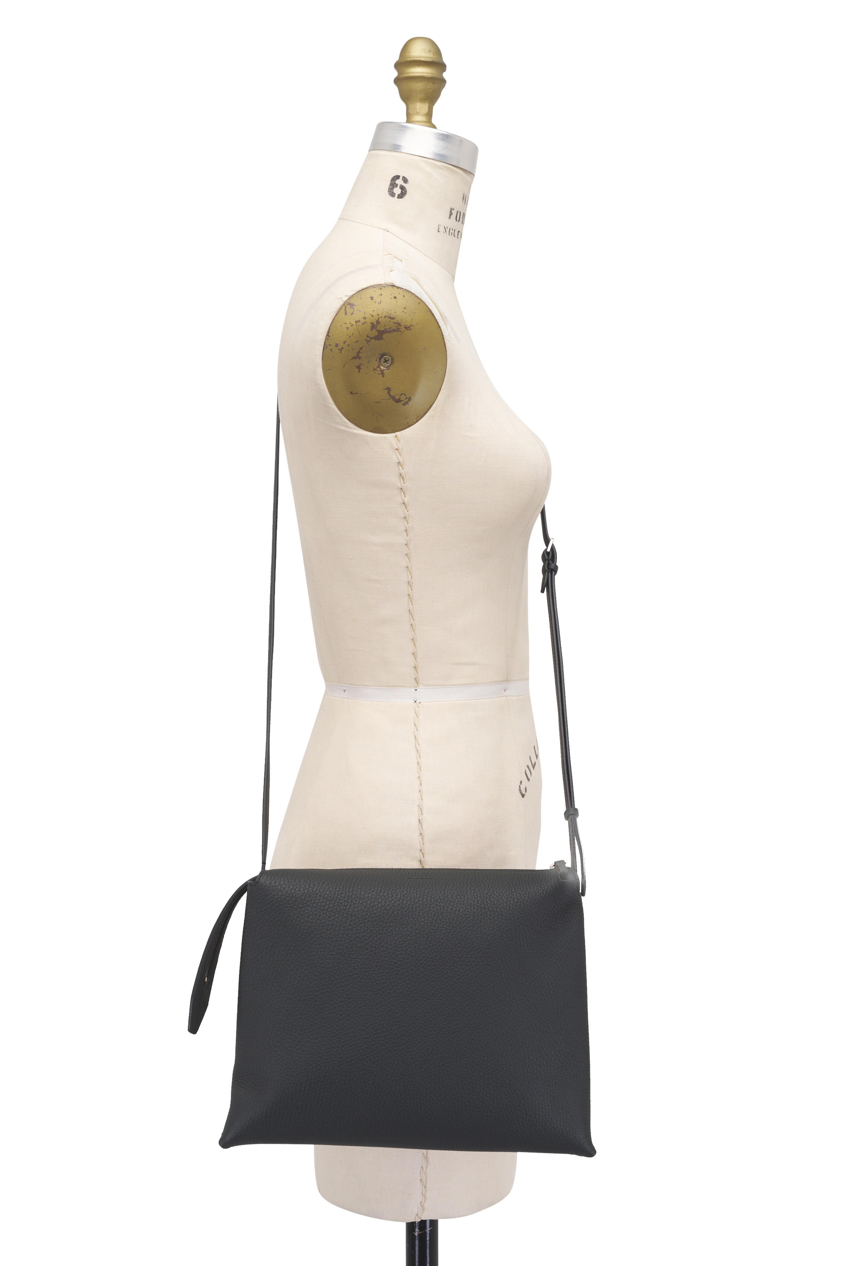 The Row - Nu Twin Dark Pine Ans Leather Crossbody