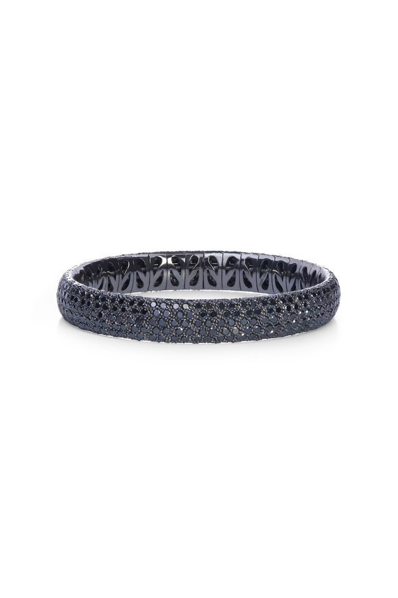 Sidney Garber - Pavé Black Diamond Smooth Stretch Bracelet