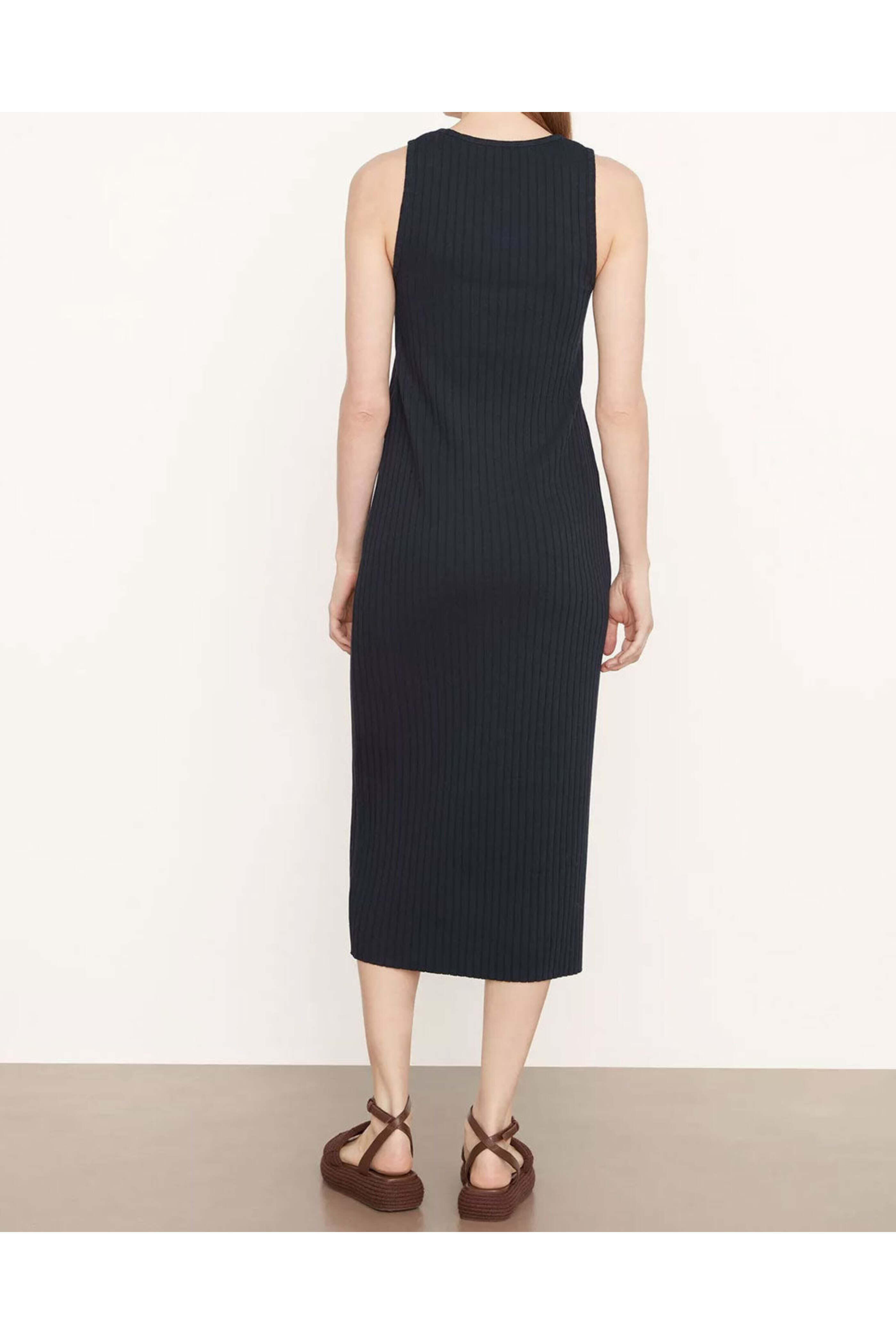 Vince - Coastal Rib Scoop Neck Midi Dress