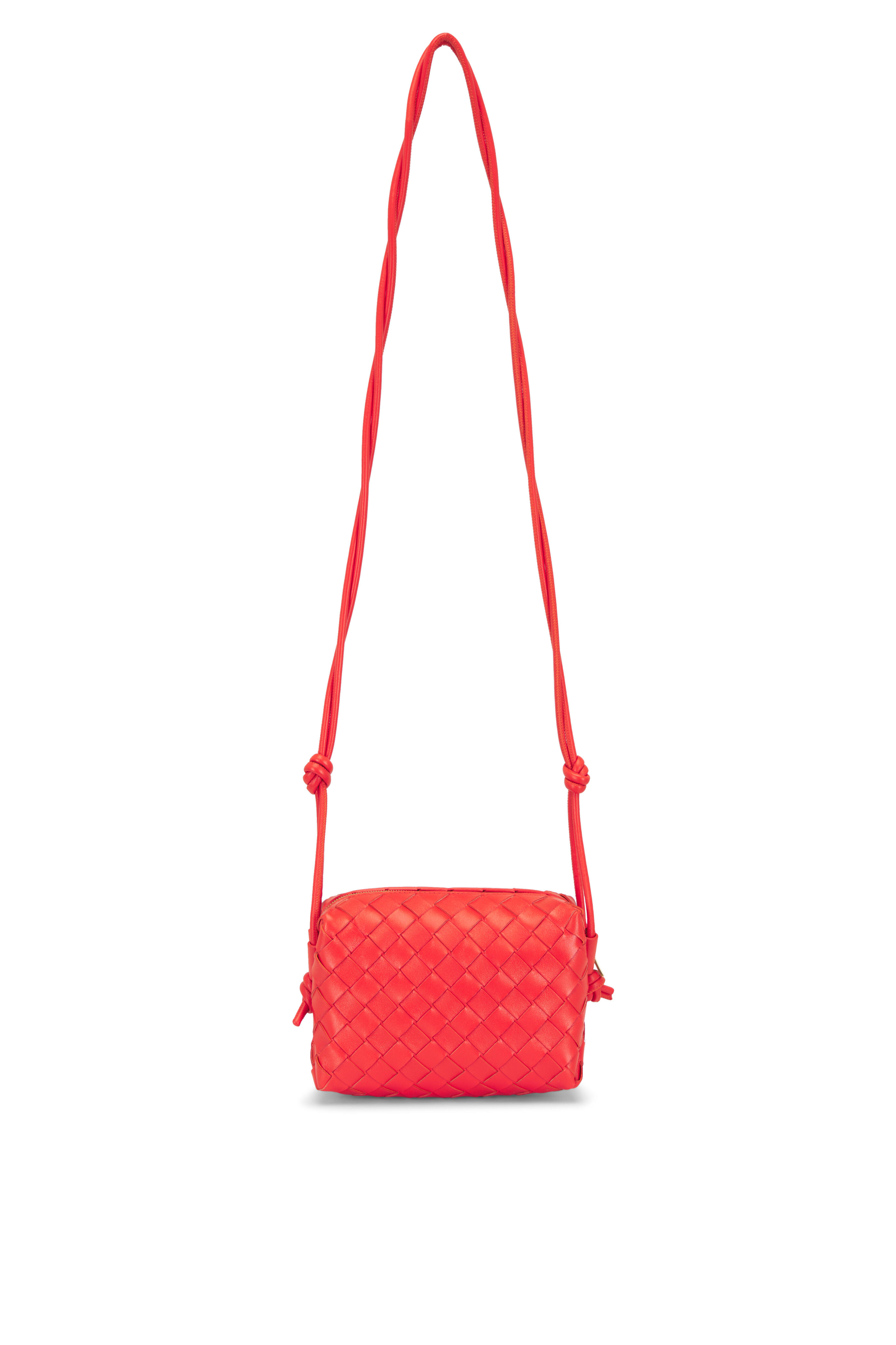Bottega Veneta - Mini Loop Orange Leather Camera Bag