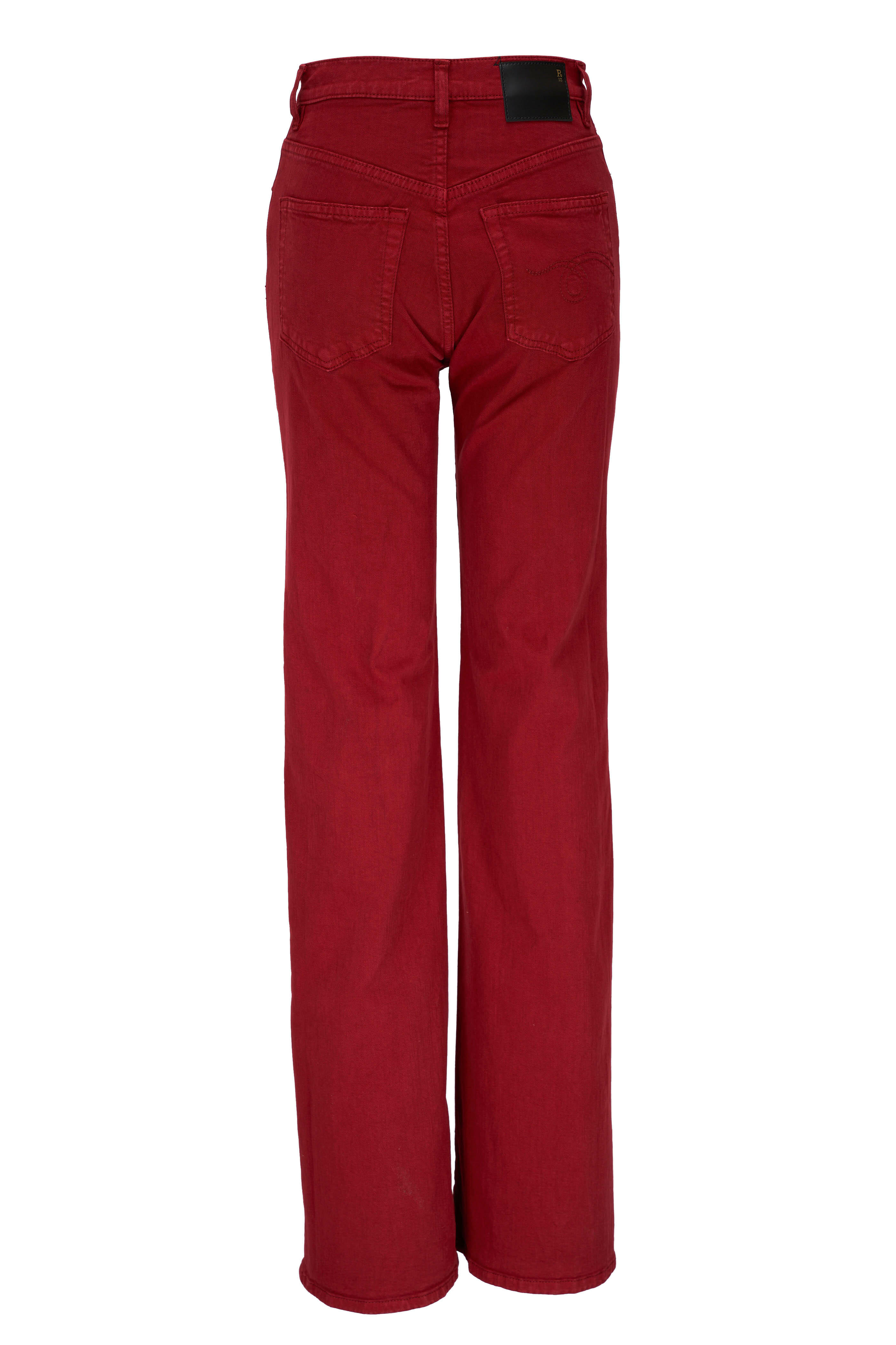 R13 Jane Vivid Red Stretch Jean Mitchell Stores