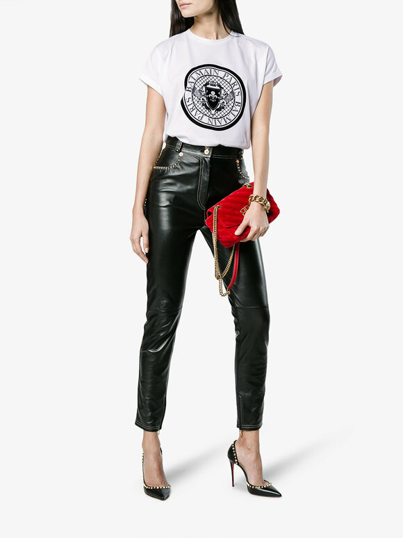 Balmain - White Medallion Graphic T-Shirt