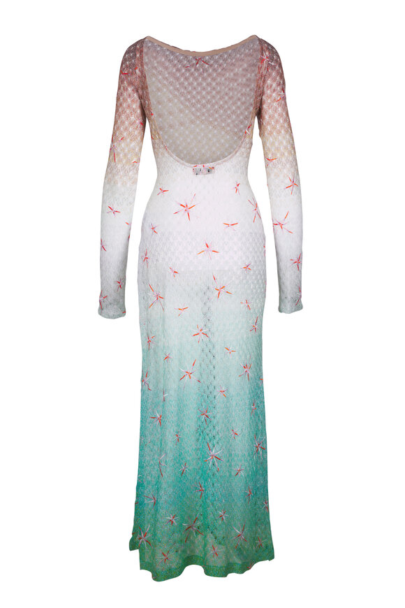 Missoni Green, Blue & Orange Ombre Cover Up - view 3