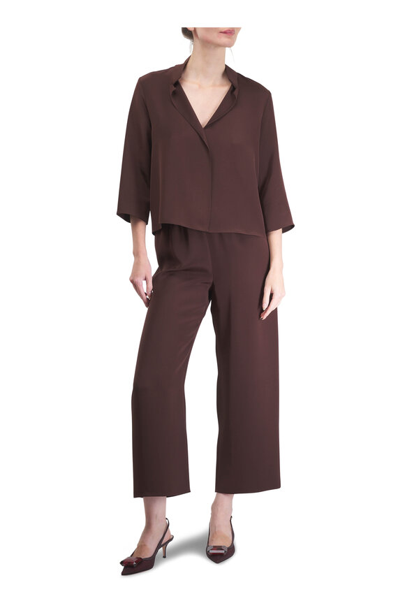 Peter Cohen Frolic Mahogany Silk Top - view 2