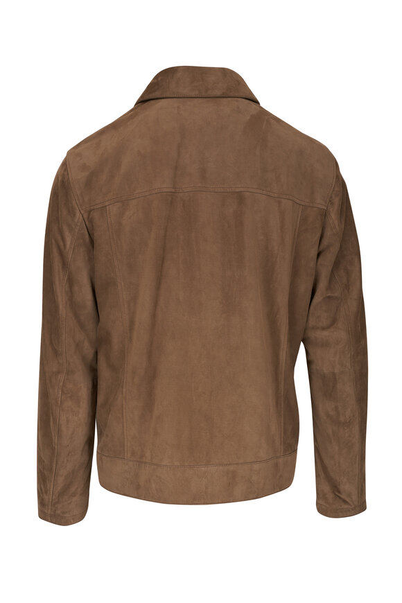 Brioni - Khaki Suede Blouson Jacket 