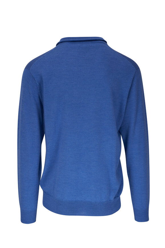 Peter Millar - Autumn Crest Cape Blue Quarter Zip Pullover