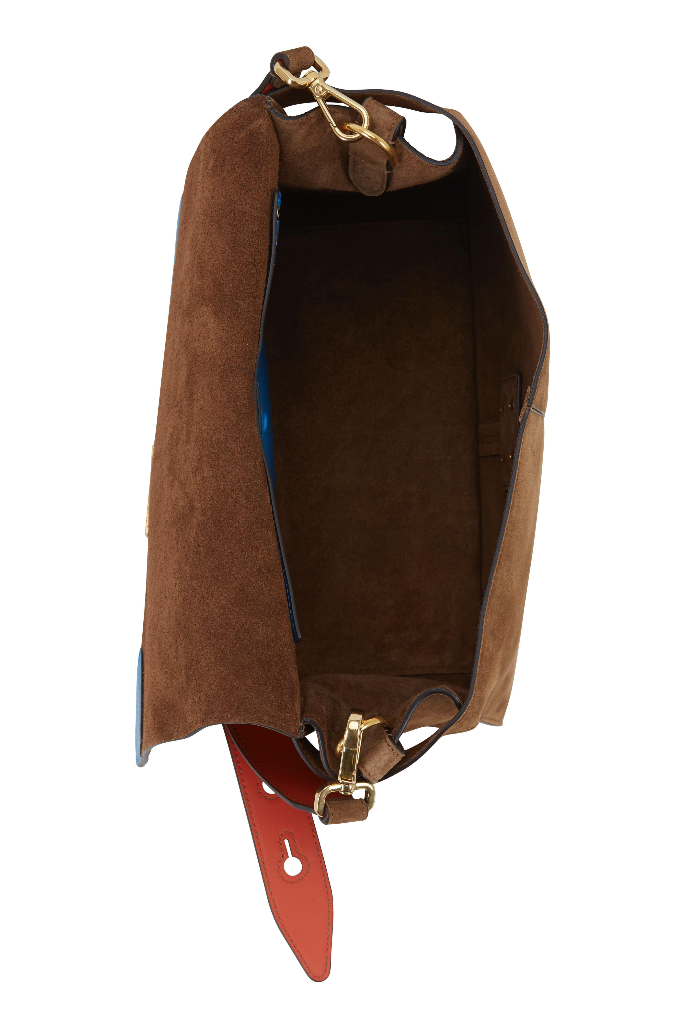 Fendi - Kan U Cognac Suede Large Bag