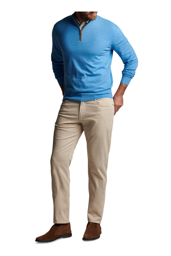 Peter Millar - Light Blue Excursionist Flex Quarter Zip Pullover