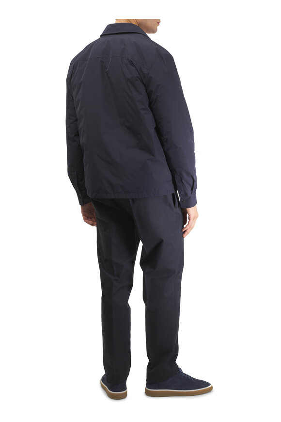 Moncler Navy Quilted Overshirt - view 4