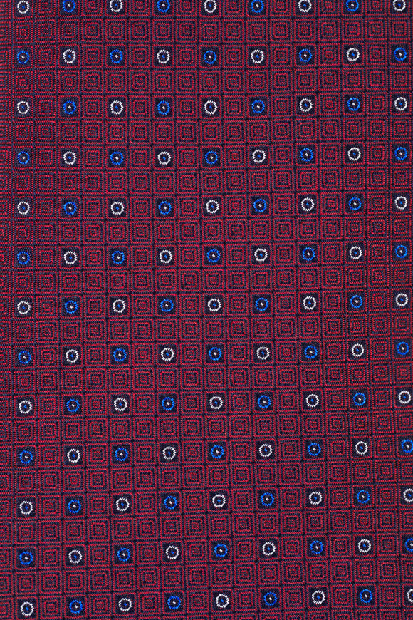 Canali Rust Geometric Silk Necktie - view 2