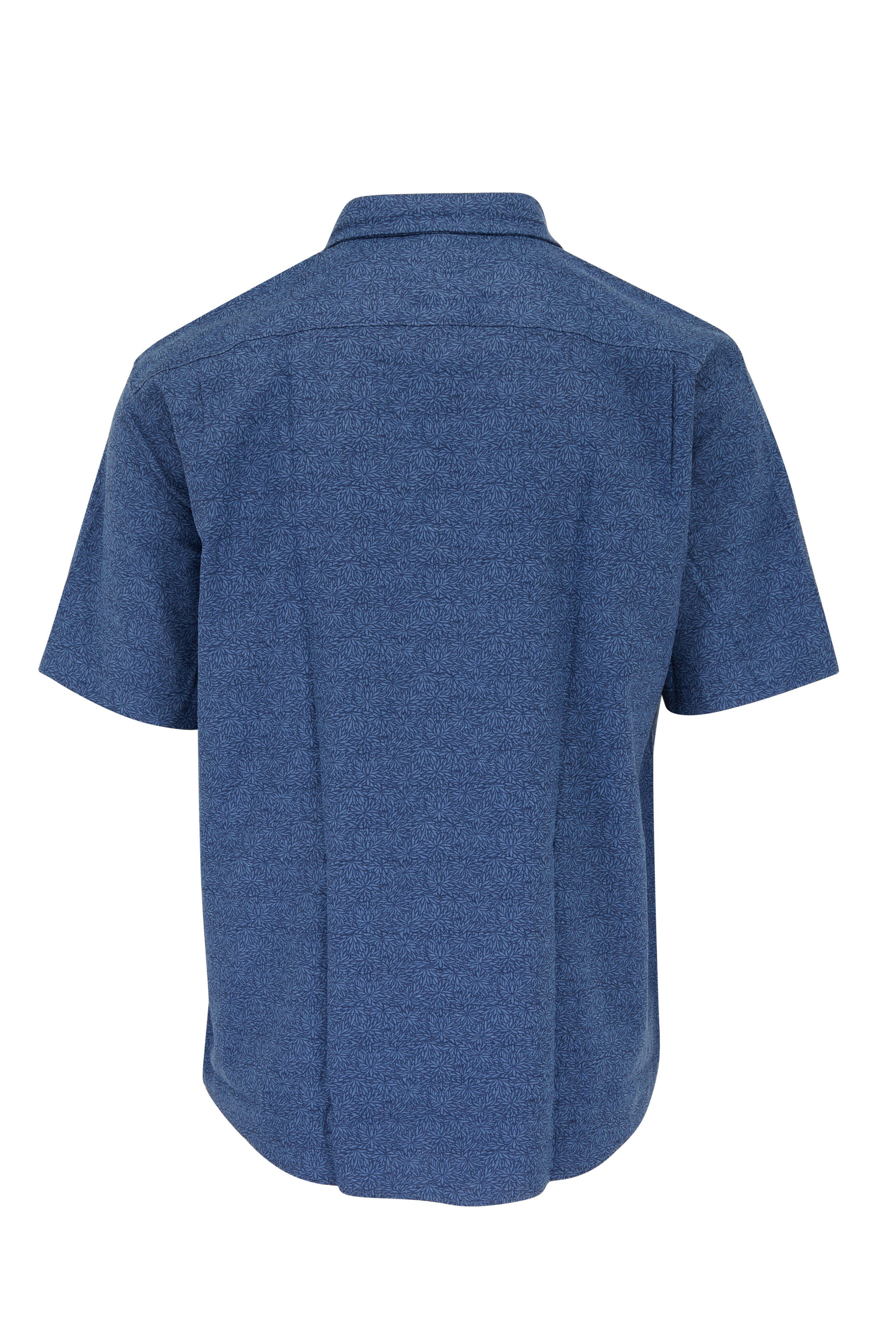 Faherty Brand - Horizon Blues Frond Short Sleeve Breeze Shirt