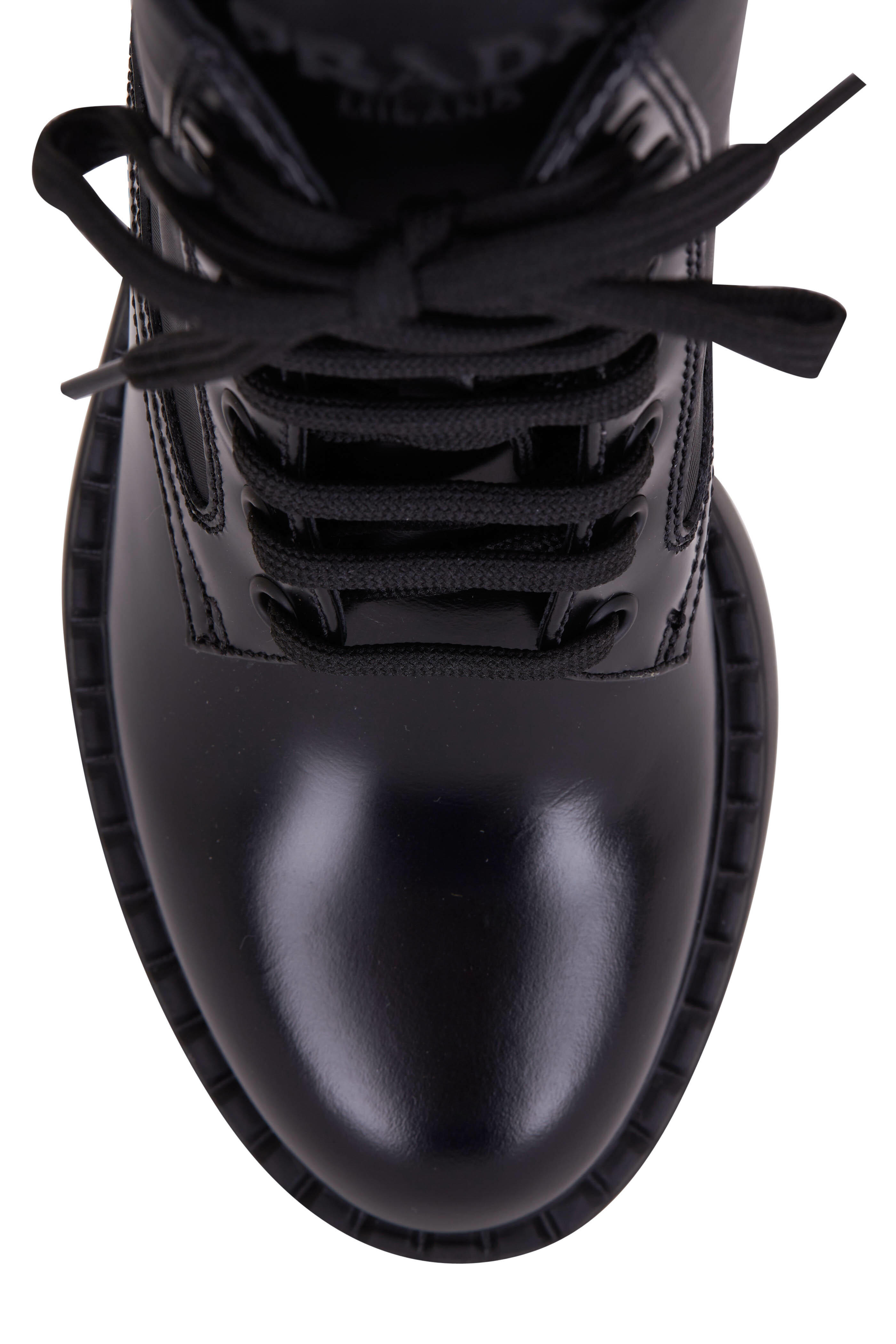 シューズ・サンダルその他 Prada Ebony-coloured leather lace-up boot s-l1200.jpg