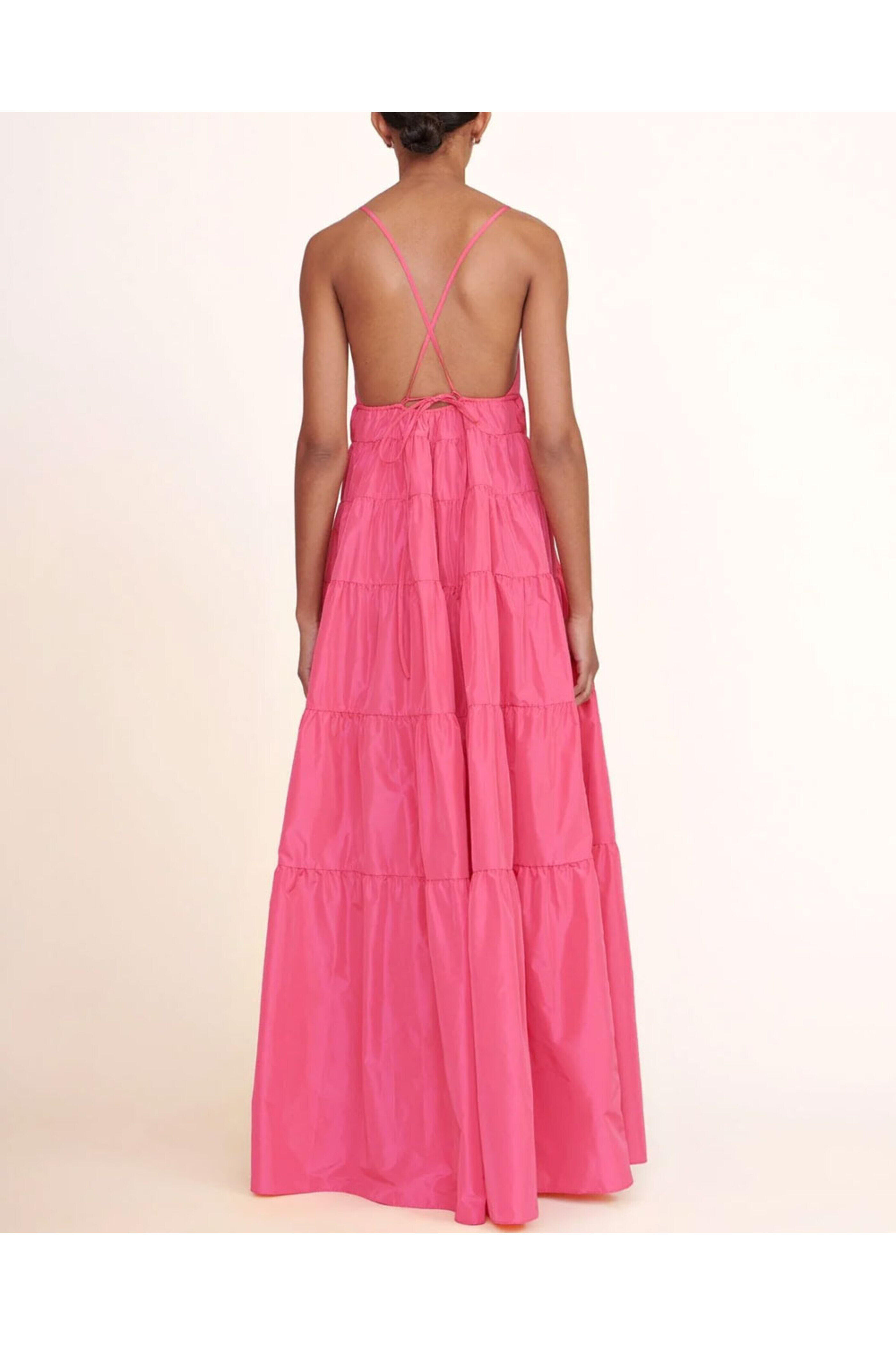 staud bridesmaid dresses Staud Gwen Cherry Sleeveless Midi Dress
