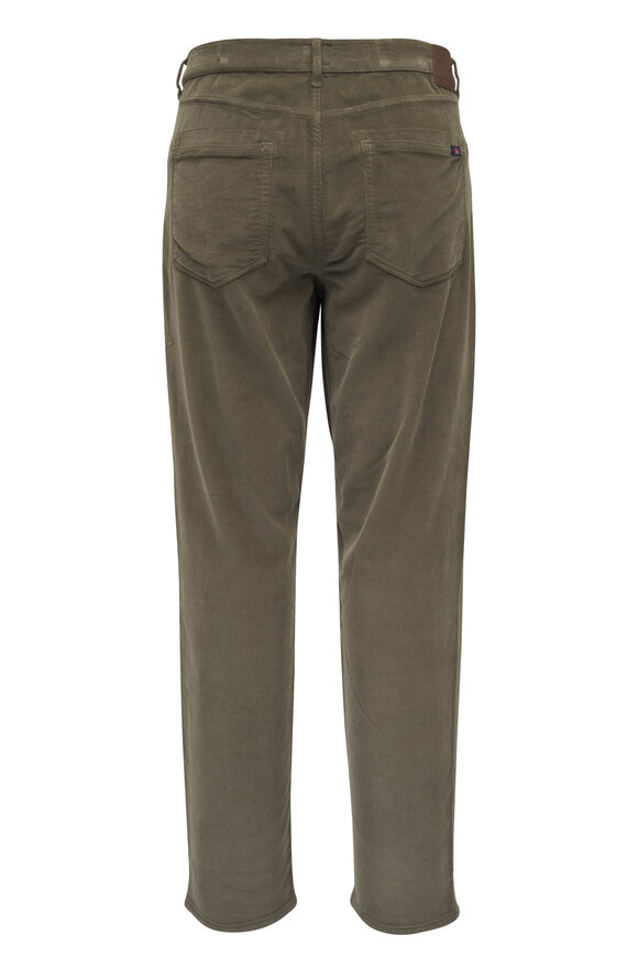 Faherty Brand - Olive Stretch Terry Corduroy Five Pocket Pant