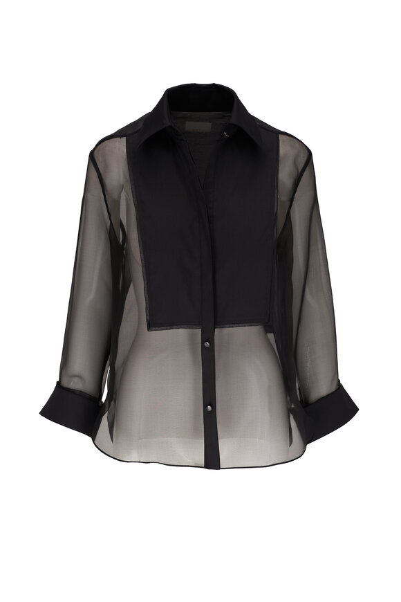 TWP - Then Again Black Silk Blouse 