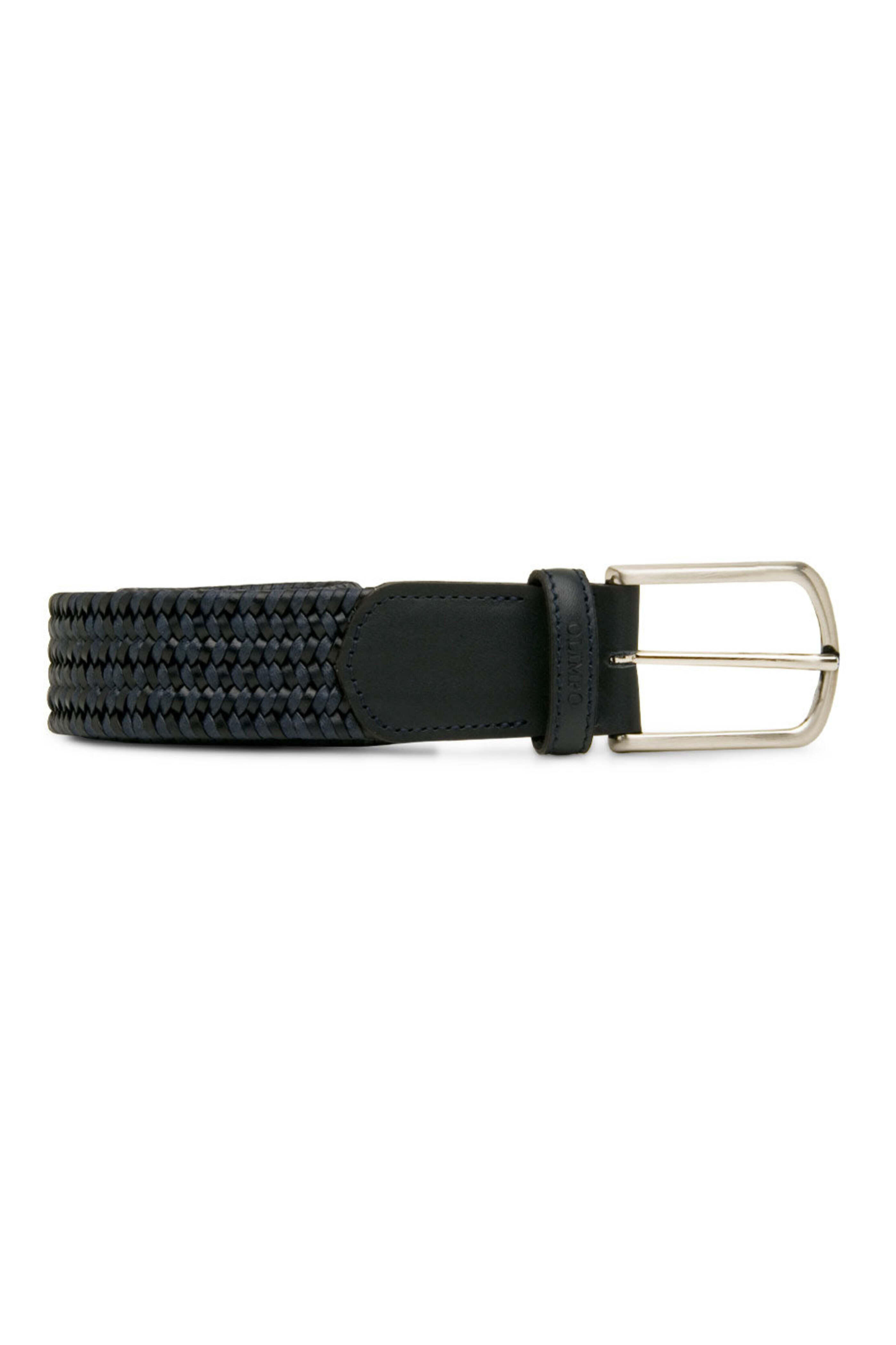 Miguel Bellido - Braided Leather Belt in Dark Navy - view 2