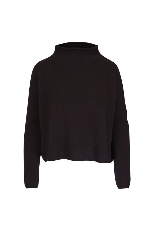 Lisa Yang Sandy Dark Oak Cashmere Funnel Neck Sweater