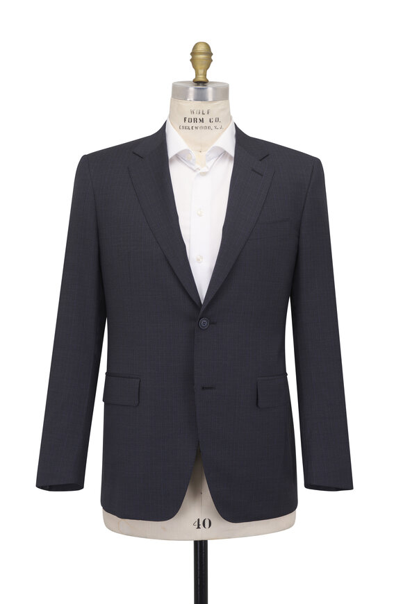 Canali Impeccabile Charcoal & Blue Pinstripe Wool Suit - view 3